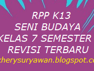 RPP k13 Seni Budaya Kelas 7 Semester 1 Revisi 2019