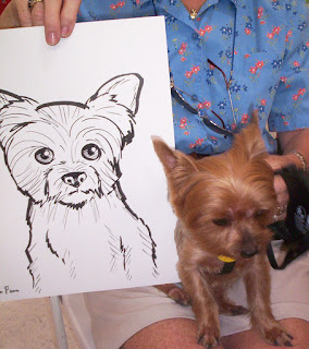 Dog Posing for his Pet Caricature