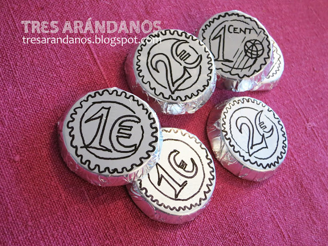 diy monedas de chocolate sin molde