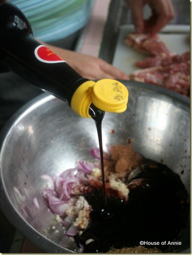 making marinade for indonesian satay