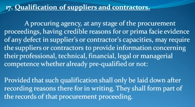 Pre Qualification Process Rules for Procurement 