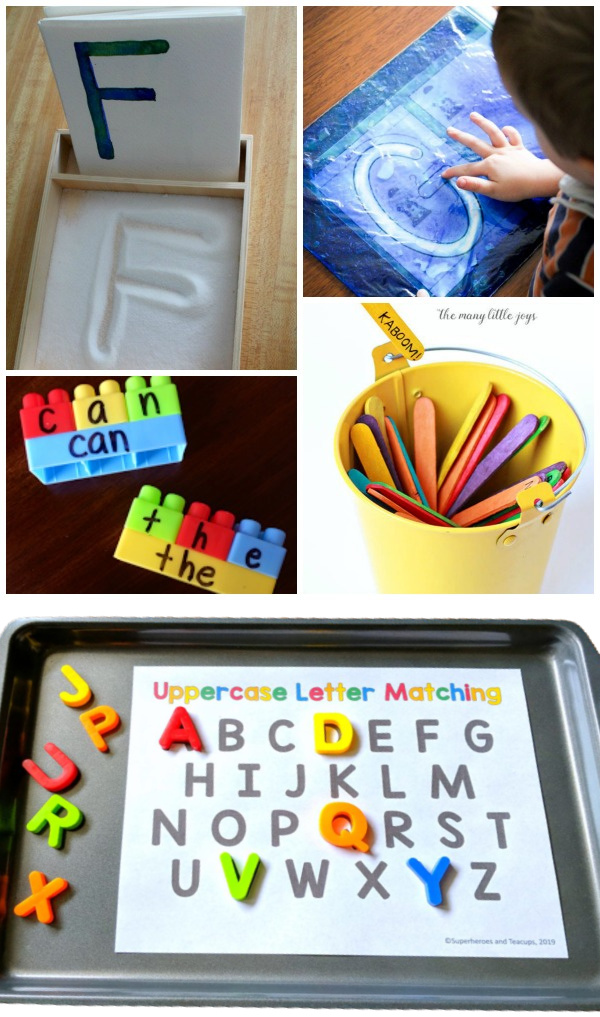 Fun & creative alphabet activities for kids! #alphabetactivities #alphabetcraftspreschool #preschoollearningactivities #growingajeweledrose