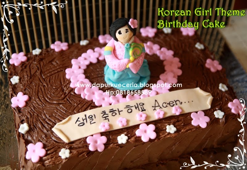  Dapur  Kue Ceria Korean Girl Birthday Cake