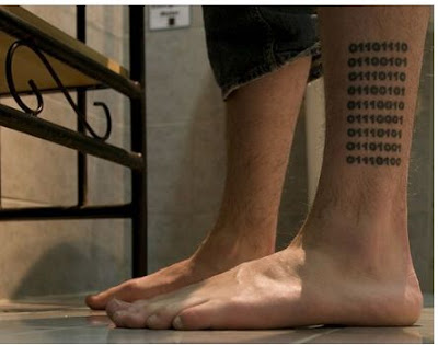 tattoo designs for all types of people who know about binary number