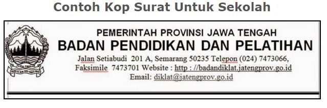 Contoh Kop Surat Yang Baik dan Benar  Contoh Surat