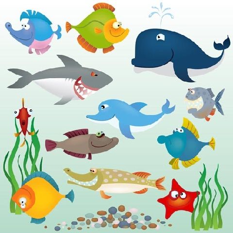 Kumpulan Gambar  Kartun  Ikan  di  Laut  Lucu yang Bisa di  