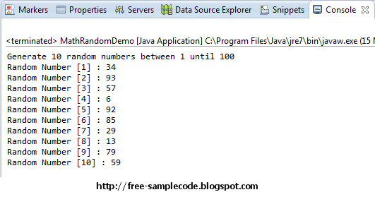 How To Generate Random Numbers Using Math Class In Java