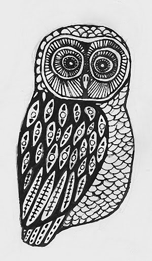 I've only just realised that I never posted Meg's real owl Tattoo so here