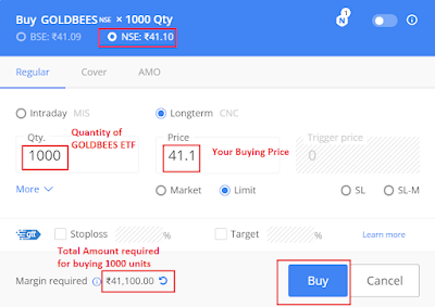 How To Buy GOLDBEES Gold ETF in Zerodha