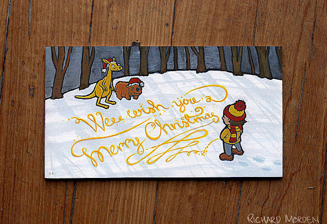 wee wish you a merry Christmas card art