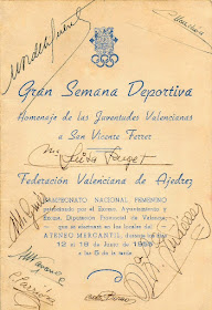 Cartel del programa del Campeonato de España femenino Valencia-1955