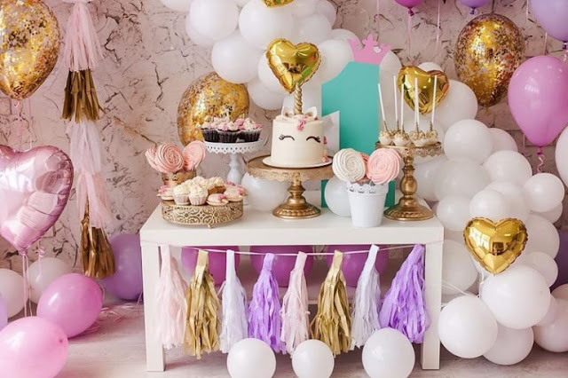 Ideias para uma decoração de festa no tema unicórnio