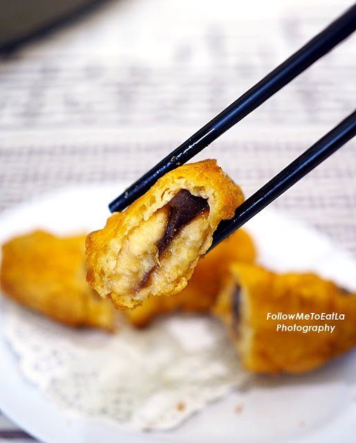 Crispy Banana With Red Bean Rolls