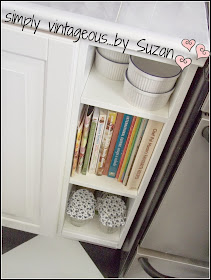a place to store cookbooks