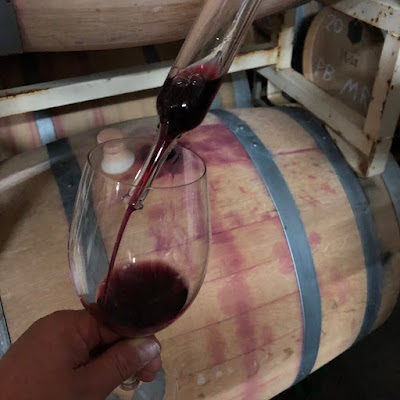 Barrel tasting at Reininger Winery