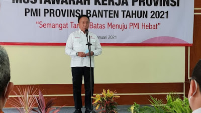 Kabiddokkes Polda Banten Hadiri Musyawarah Kerja PMI Provinsi Banten