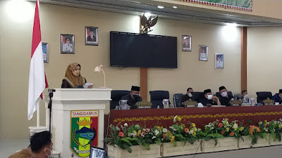 Bupati Tanggamus Hadiri Rapat Paripurna DPRD Penyampaian RAPBD Tahun Anggaran 2021