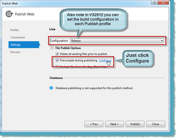 New Publish Wizard
