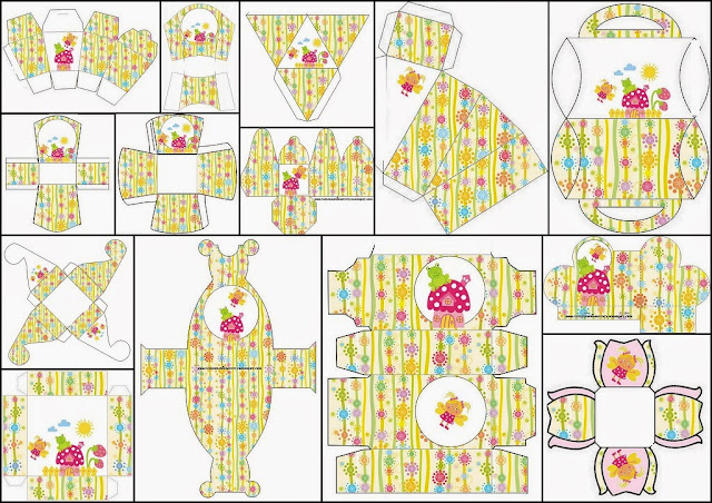 Jardín Encantado: Cajas para Imprimir Gratis.