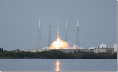 Lançamento do Falcon 9 (Foto: KSC Mobile Command / divulgação)