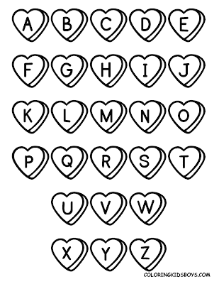 Valentine Alphabet Graffiti Letter AZ Heart