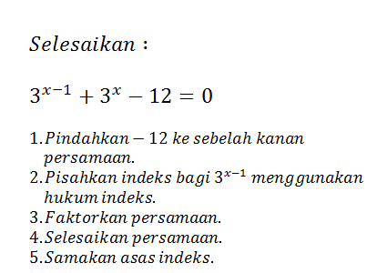 Add Math dan Anda !!: Persamaan Indeks dan Logaritma