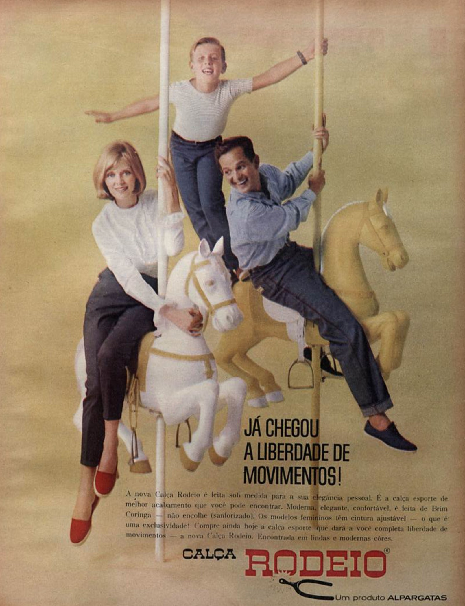 Anúncio das Calças Rodeio veiculado no ano de 1963