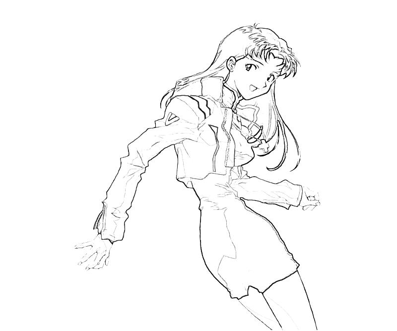 printable-misato-katsuragi-look-coloring-pages