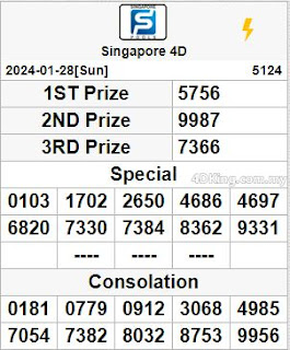 singapore 4d live result today
