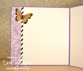 scissorspapercard, Stampin' Up!, CASEing The Catty, Botanical Butterfly DSP, Thank You Thinlit, Label Me Pretty, Sale-A-Bration