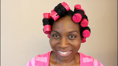 BOUNCY CURLS on NATURAL HAIR Type 4 Coily Hair with JUMBO Perm Rods DiscoveringNatural