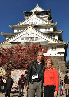 Mike and Gena in front of the Osaka Castle