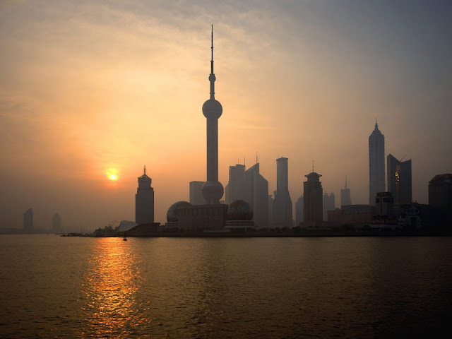 Atardecer en Shanghai, China - Paisajes de Ciudades