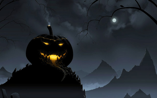 Halloween Pumpkin House Night x4