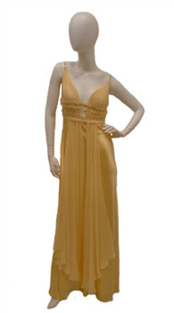 Marc Bouwer Raw Bead Trim Gown