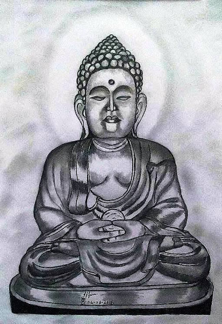 PENCIL DRAWING - Gautama Buddha