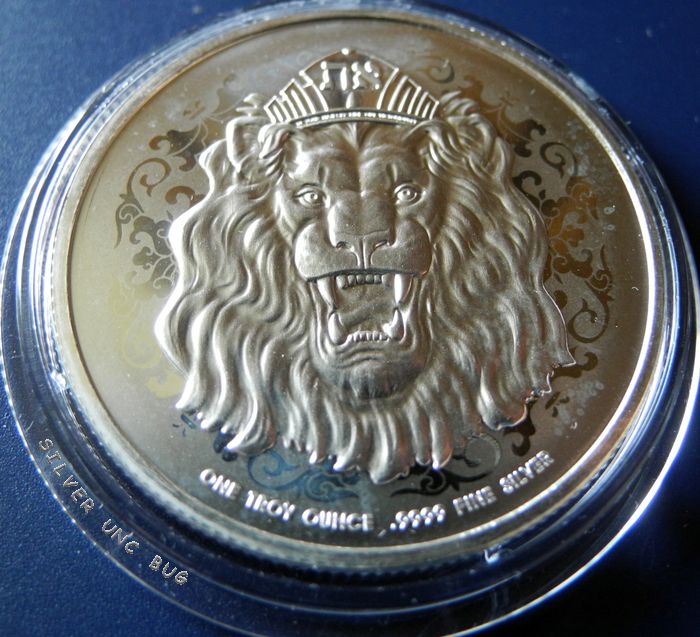 Монета Ниуэ 2020 Ревущий Лев (Лев Иудейский) серебро 1 унция