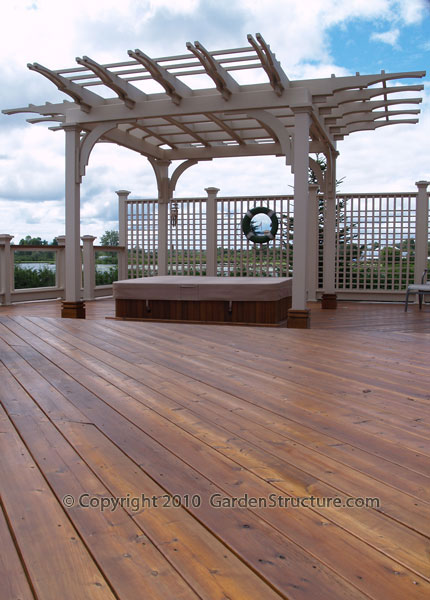 Hot Tub Deck with Pergola