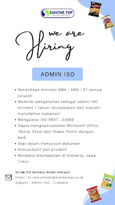 Loker PT Siantar Top Tbk