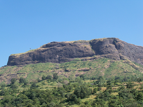 View of Chavand fort from Chavandwadi village