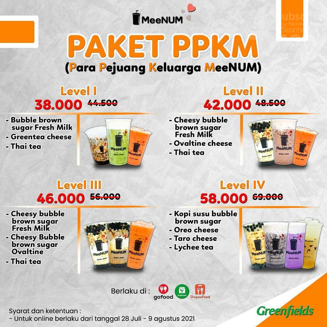 MeeNUM Promo PAKET PPKM! Harga Level mulai dari Rp 38.000*