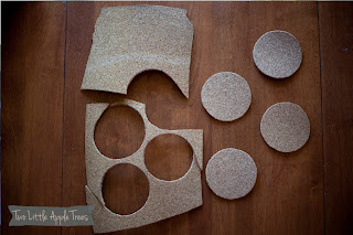 Cute & Easy Cork Coaster DIY - Two Little Apple Trees