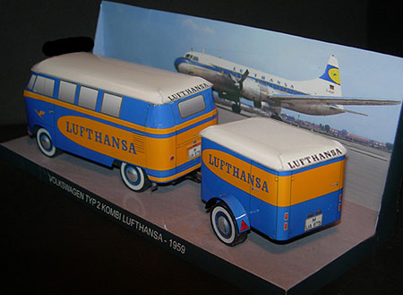 1959 Volkswagen Type 2 Lufthansa Kombi Papercraft