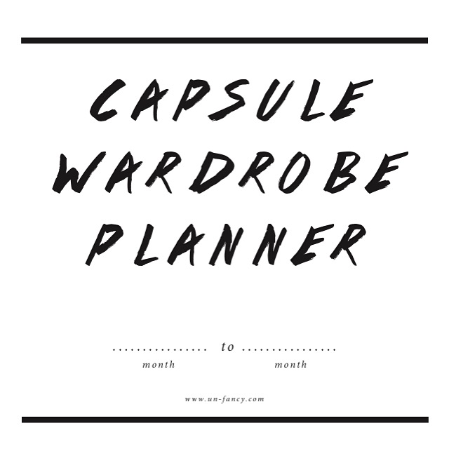 Un-Fancy.co.uk Capsule Wardrobe Planner