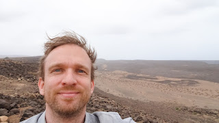 Me with Djibouti mountains in background