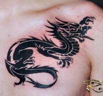 gallery of dragon tattoo on his back body