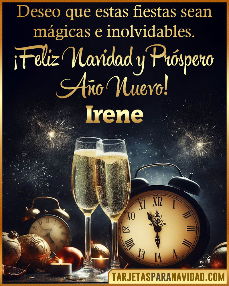 Feliz Navidad y Próspero Año Nuevo Irene