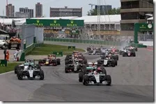 La partenza del gran premio del Canada 2015