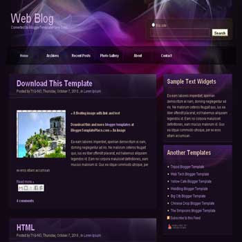free Web Blog blogger template converted from css template to blogger template