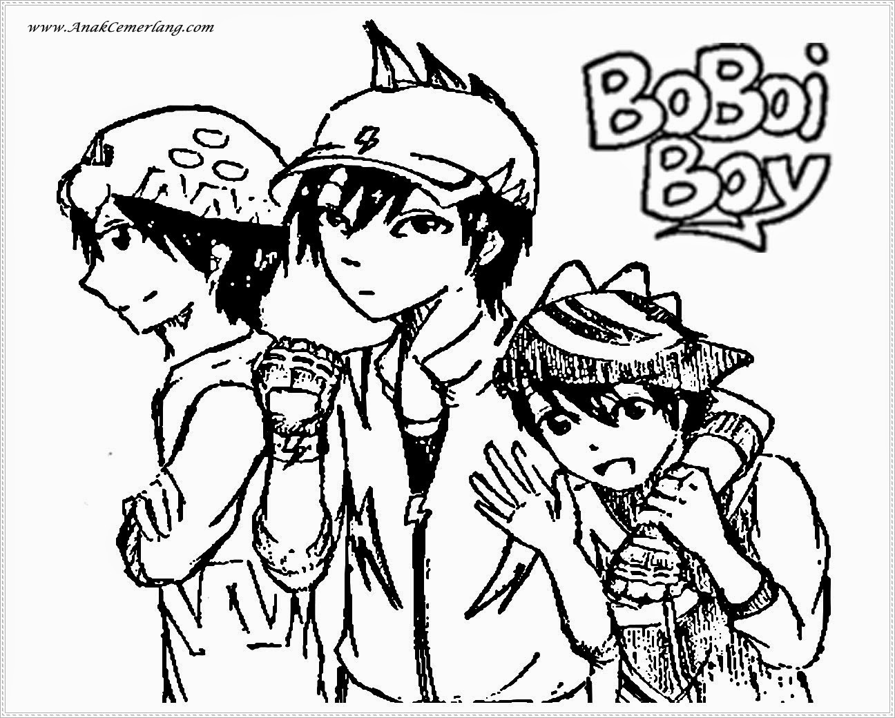 Gambar Mewarnai Boboiboy Bagian 2